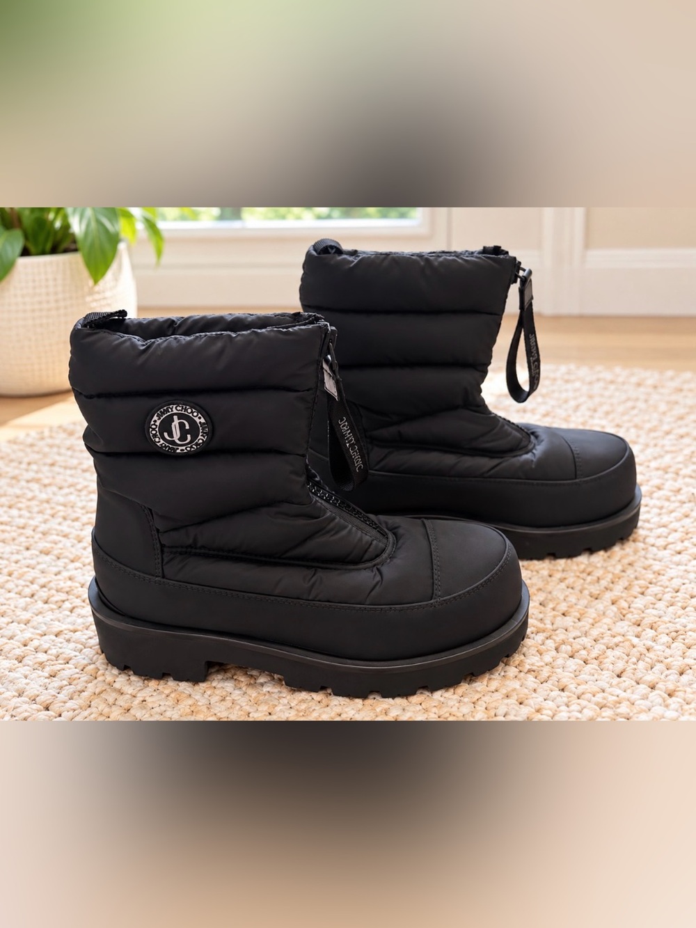 NWT Jimmy Choo Black Puffer Boots Size 37 Never Worn w/ Dust Bag